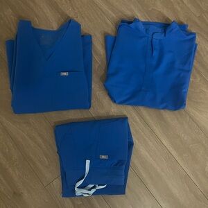 Blue Figs Scrubs Set